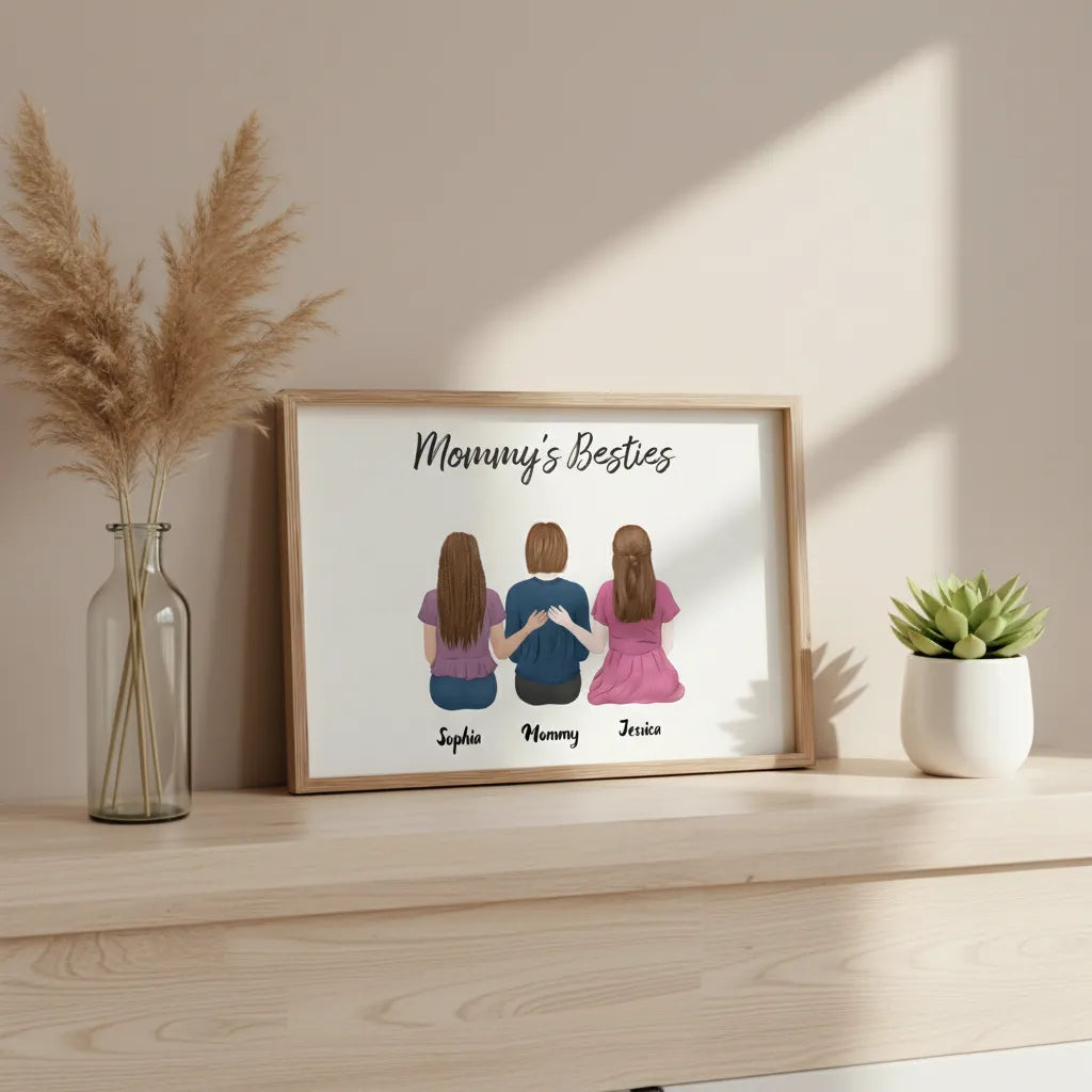 Personalized Framed Wall Art for Mom Mother's Day Gift from Daughters