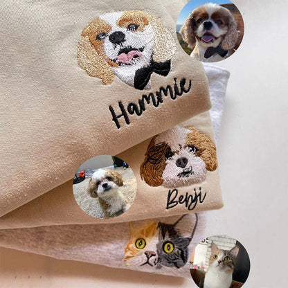 Custom Embroidered Pet Sweatshirt Love Gifts for Pet Lovers
