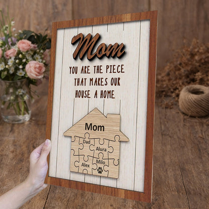 Personalized Mom You Are The Piece That Makes Our House A Home Puzzle Sign Mother's Day Gift Ideas