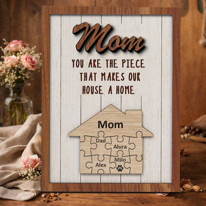 Personalized Mom You Are The Piece That Makes Our House A Home Puzzle Sign Mother's Day Gift Ideas