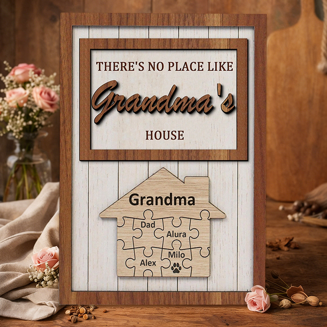 Personalized There's No Place Like Grandma's House Puzzle Sign Mother's Day Gift Ideas