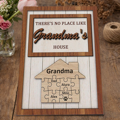 Personalized There's No Place Like Grandma's House Puzzle Sign Mother's Day Gift Ideas
