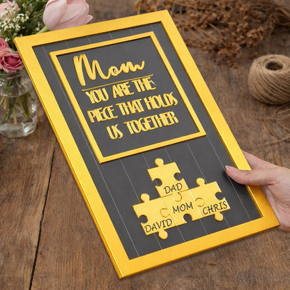 Personalized Mom You Are The Piece That Holds Us Together Puzzle Sign Mother's Day Gift Ideas
