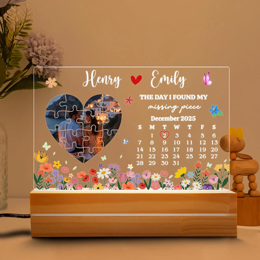 The Day I Found My Missing Piece Personalized Photo Lightbox