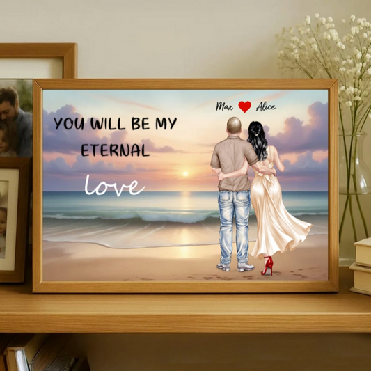 Eternal Love You & Me We Got This Beach Landscape Retro Vintage - Personalized Poster - Gift For Couple, For Him, For Her, Heartfelt Anniversary Gift, Wedding Gift, Birthday Gift