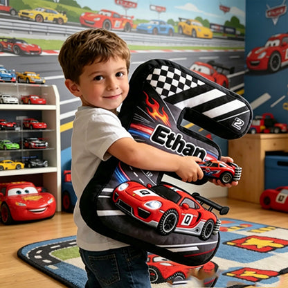 Personalized Racing Car Letter Pillow – Children’s Day Gift for Babies and Kids