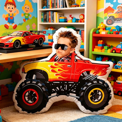 Personalized Racing Car Pillow with Custom Photo & Name – 3D Printed Car-Shaped Cushion Gift for Racers, Drivers & Motorsport Fans