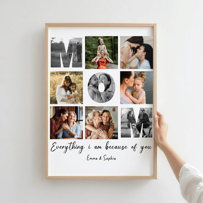 Personalized Mom Photo Print Photo Keepsake Mother's Day Gift from Daughters