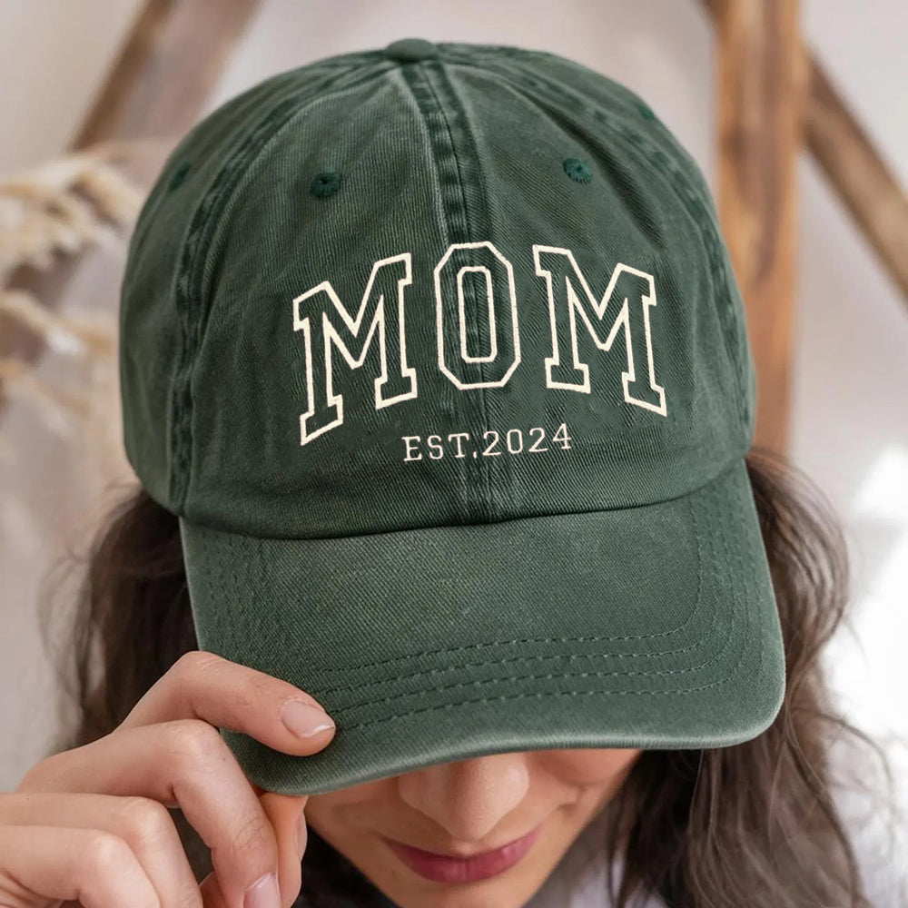 Personalized Mom Embroidered Baseball Cap Custom Mom Hat Mother’s Day Gift Ideas