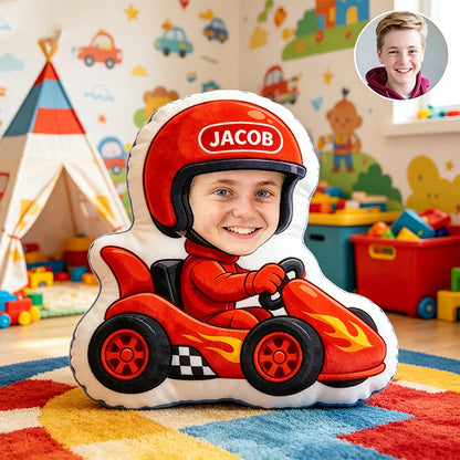 Personalized Go-Kart Pillow for Kids – Gift for Racing Fans
