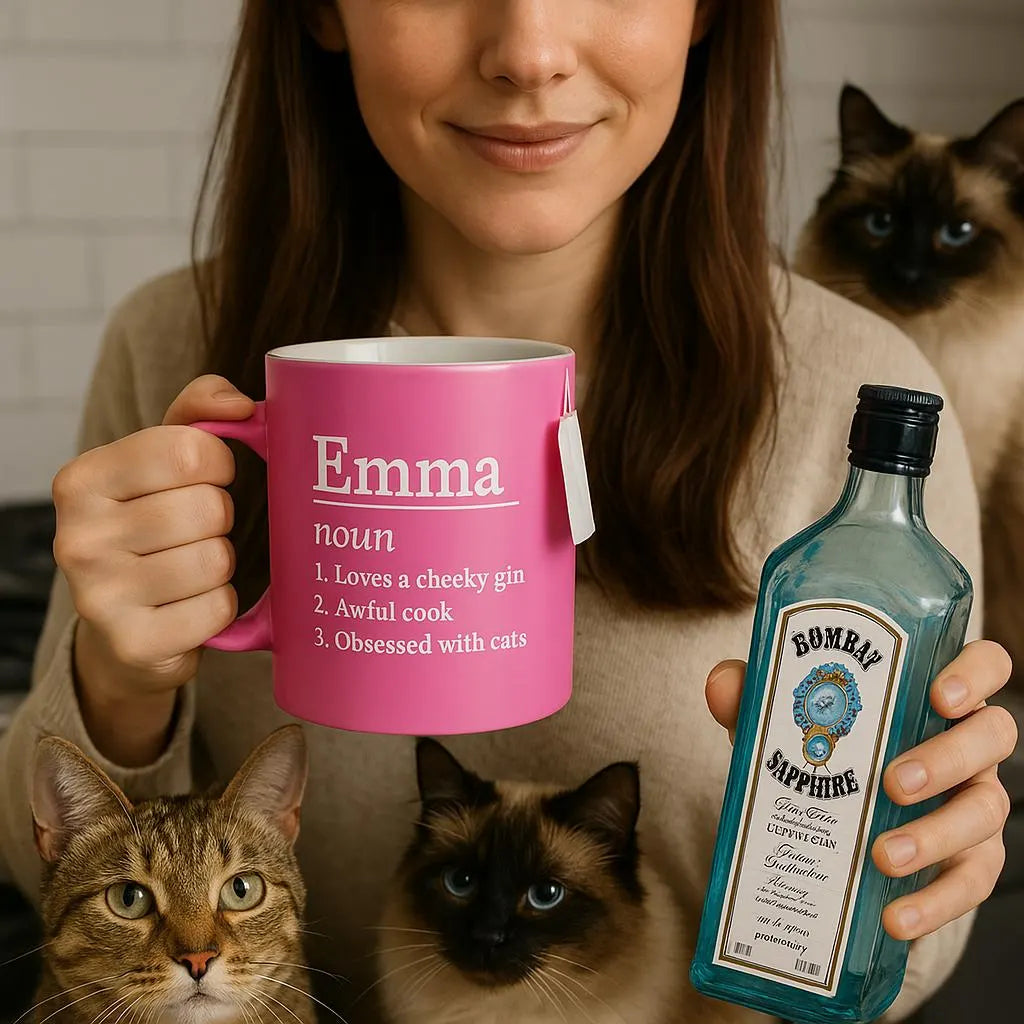 Personalised Name Definition Satin Mug  for Couples Mom Dad