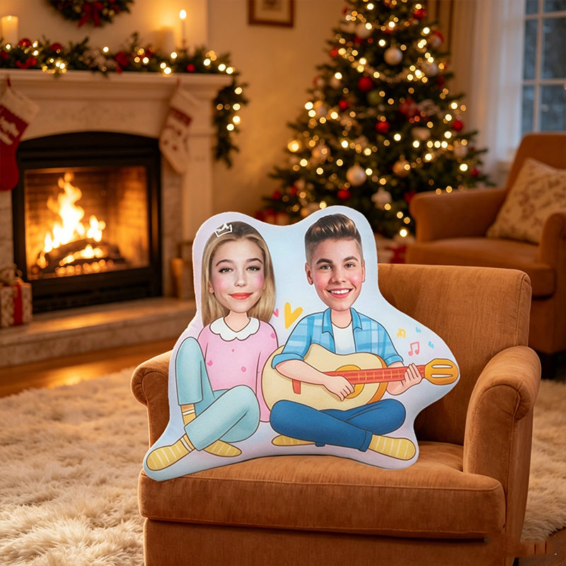 Personalized Custom Face Pillow, Funny Couple Gift, Anniversary Photo Plush Cushion, Unique Romantic Keepsake Present
