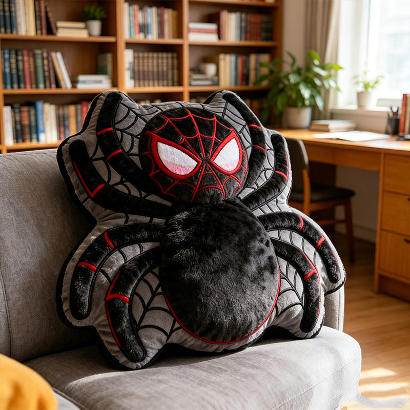 Personalized Spider Hero Movie Pillow with Custom Name, Superhero Plush Cushion, Gift for Kids, Cartoon & Movie Fans