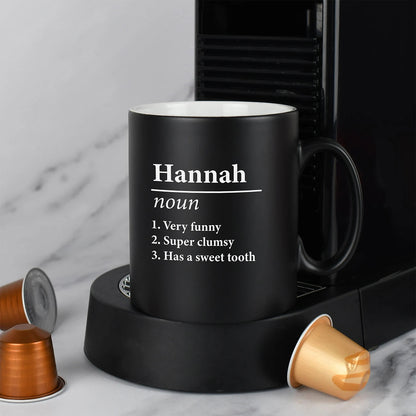 Personalised Name Definition Satin Mug  for Couples Mom Dad