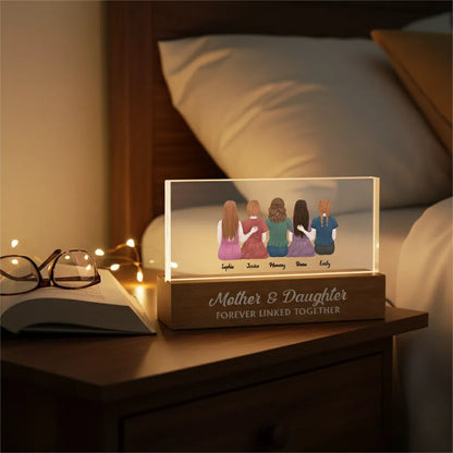 Personalized Mother & Daughter Forever Night Light With Names Gift for Mom