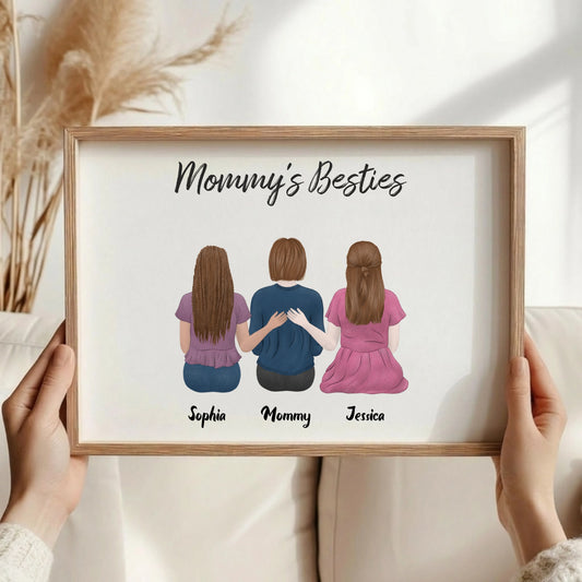 Personalized Framed Wall Art for Mom Mother's Day Gift from Daughters