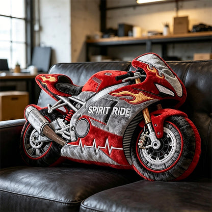 Custom Motorcycle Plush Pillow Personalized with Name – Perfect Gift for Biker Enthusiasts and Riders