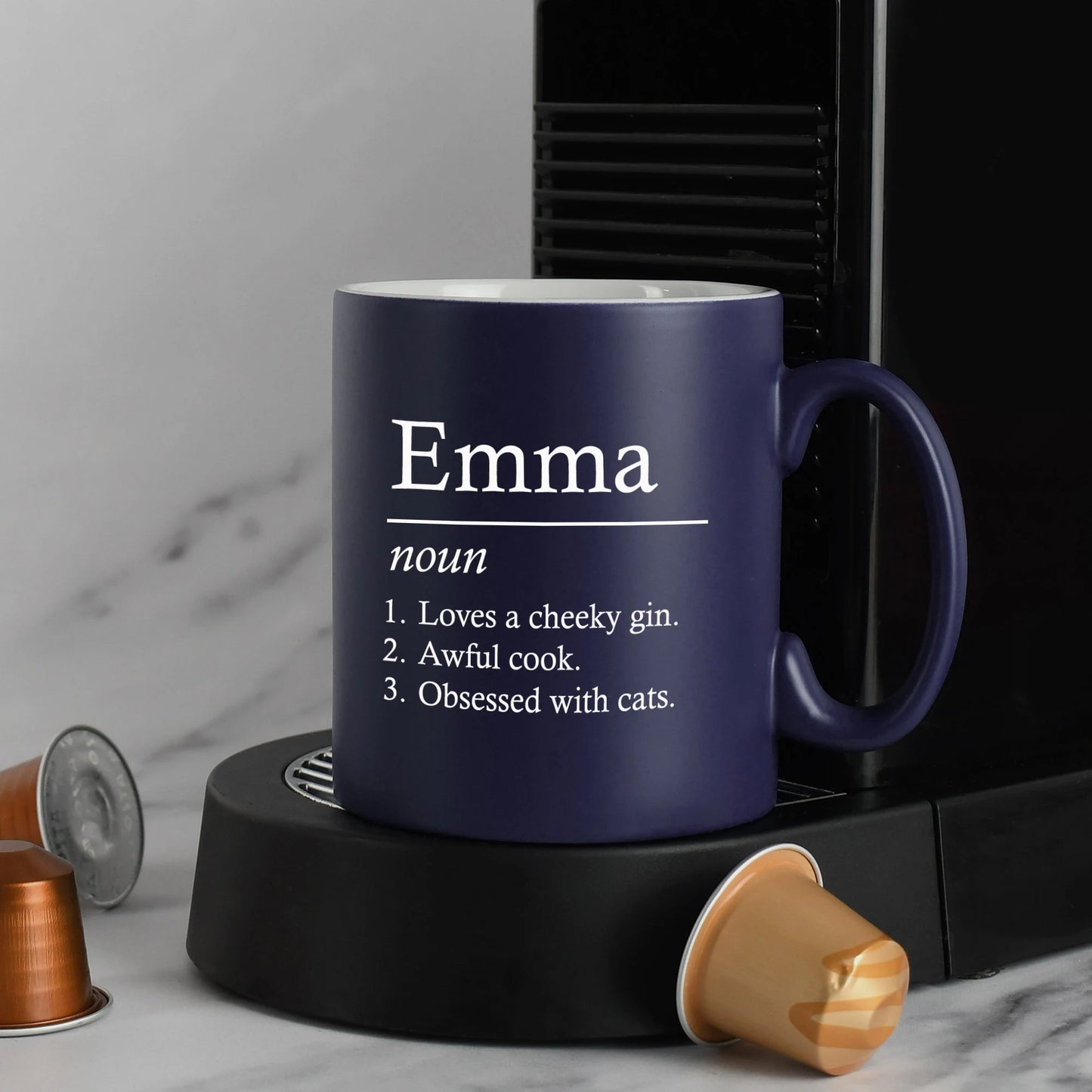Personalised Name Definition Satin Mug  for Couples Mom Dad