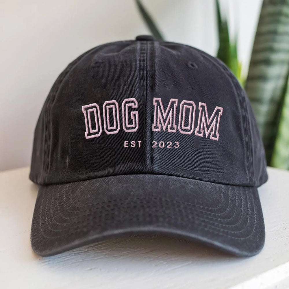 Personalized Dog Mom Embroidered Baseball Cap Custom Mom Hat for Dog Lovers Mother’s Day Gift Ideas
