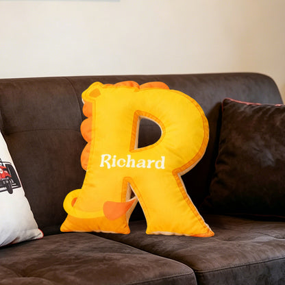 Personalized Cartoon Movie Adventure Alphabet Pillow with Custom Initial, Kids Gift, Christmas Birthday Plush Cushion
