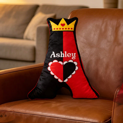 Personalized Cartoon Movie Hidden Kingdom Alphabet Pillow with Custom Initial, Kids Christmas Birthday Gift Cushion