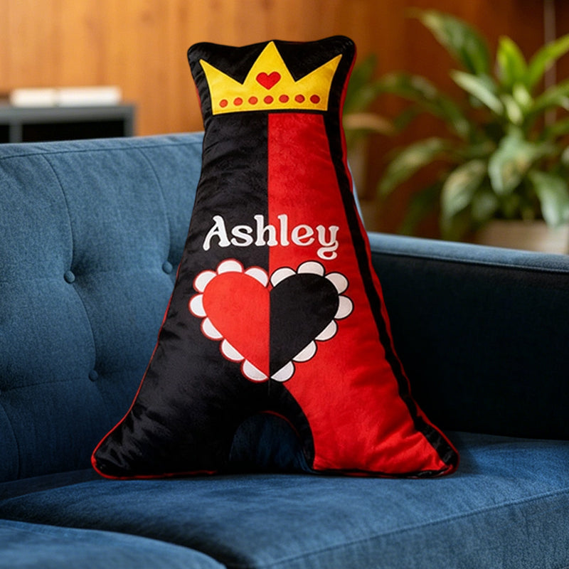 Personalized Cartoon Movie Hidden Kingdom Alphabet Pillow with Custom Initial, Kids Christmas Birthday Gift Cushion