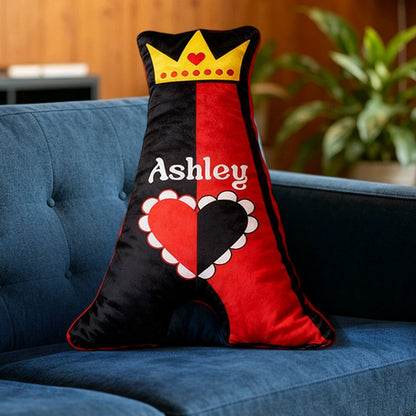 Personalized Cartoon Movie Hidden Kingdom Alphabet Pillow with Custom Initial, Kids Christmas Birthday Gift Cushion