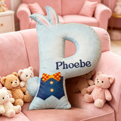 Personalized Vintage Cartoon Movie Dreamland Alphabet Pillow with Custom Initial, Kids Christmas Birthday Gift Cushion