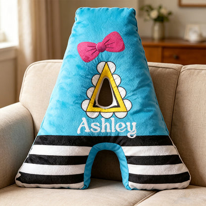 Personalized Vintage Cartoon Movie Dreamland Alphabet Pillow with Custom Initial, Kids Christmas Birthday Gift Cushion