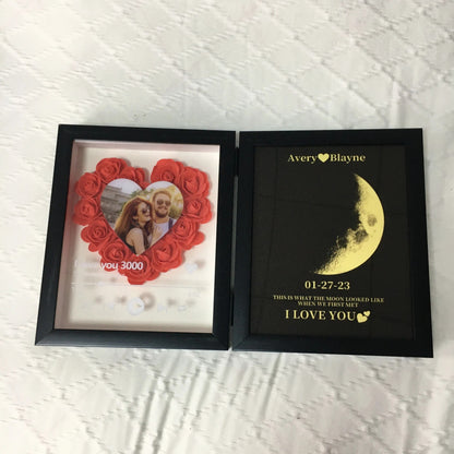 To the Moon & Back | Personalized Eternal Rose Shadow Box