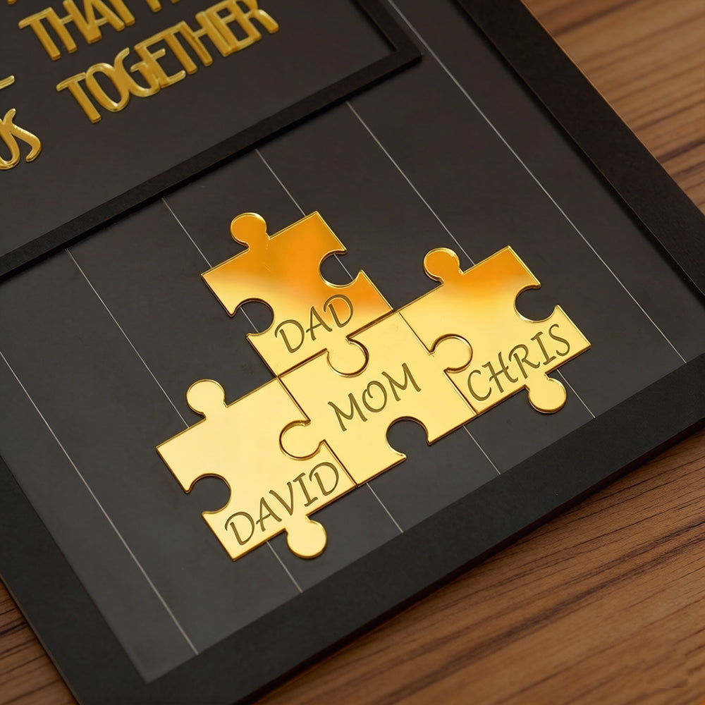 Custom Mom Wood Puzzle Name Sign You Are The Piece That Holds Us Together Unique Gifts for Mom Mother's Day Gift Ideas