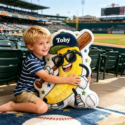 Custom Name Banana Baseball Pillow – A Fun and Unique Gift