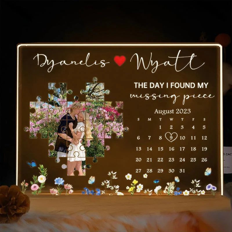 The Day I Found My Missing Piece Personalized Photo Lightbox