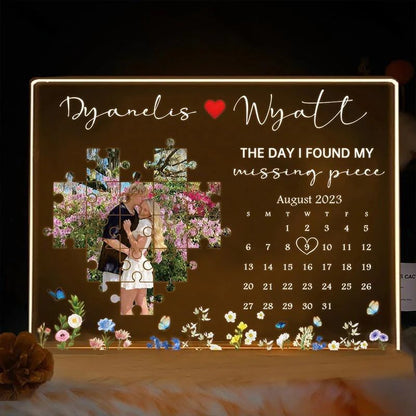 The Day I Found My Missing Piece Personalized Photo Lightbox