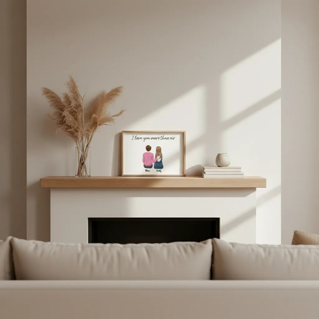 Personalized Framed Wall Art for Mom Mother's Day Gift from Daughters
