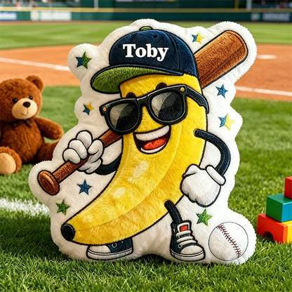 Custom Name Banana Baseball Pillow – A Fun and Unique Gift