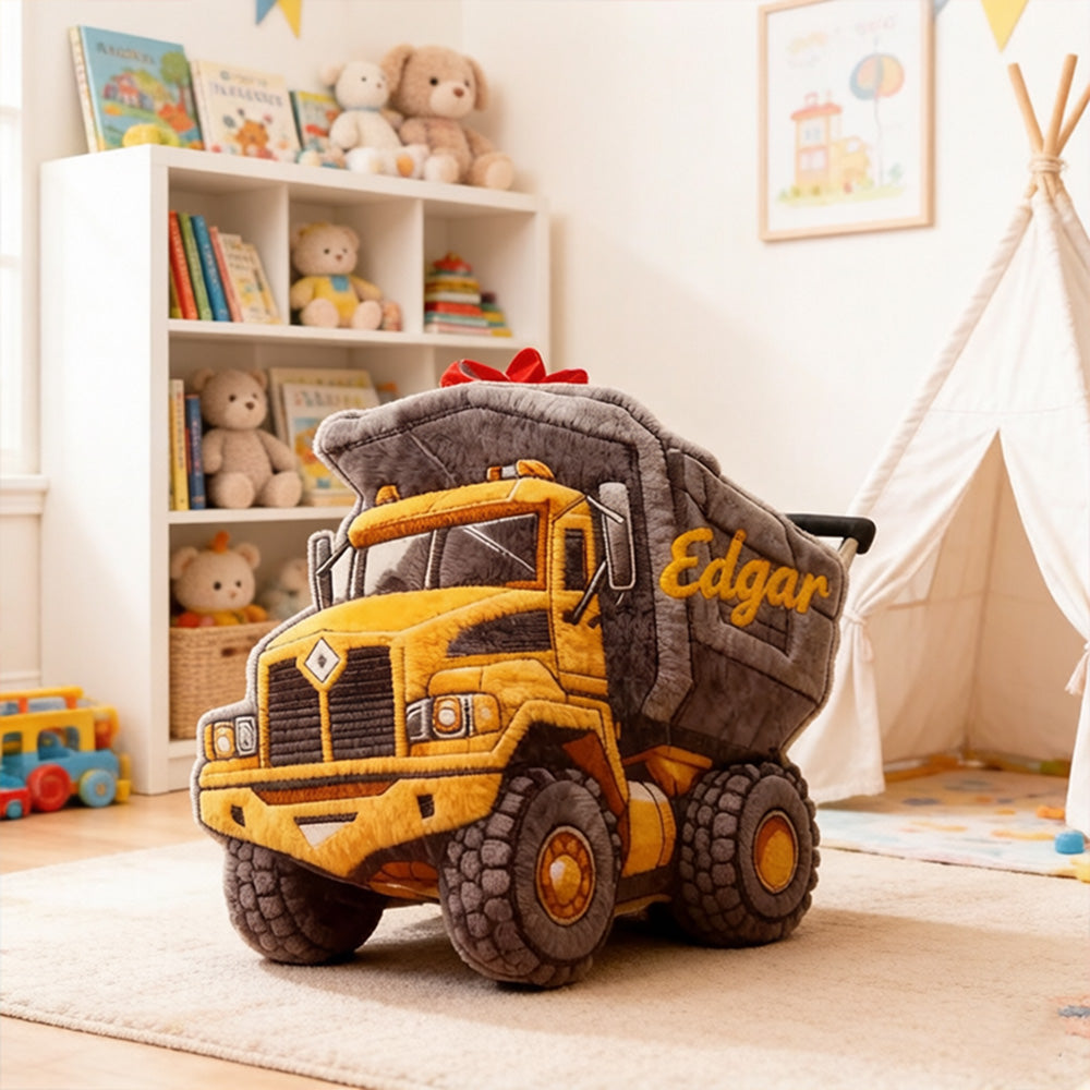 Personalized Truck Name Pillow Custom 3D Print Cushion Kids Room Decor Soft Throw Pillow Gift for Boys