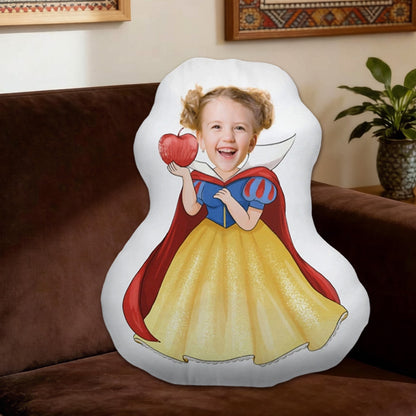 Personalized Face Princess Shaped Pillow, Custom Cartoon Photo Anime Gift for Kids, Daughter, Granddaughter & Friends