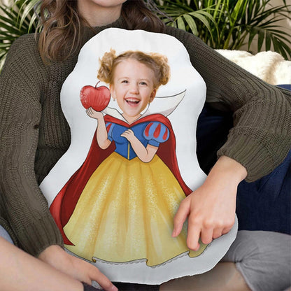 Personalized Face Princess Shaped Pillow, Custom Cartoon Photo Anime Gift for Kids, Daughter, Granddaughter & Friends