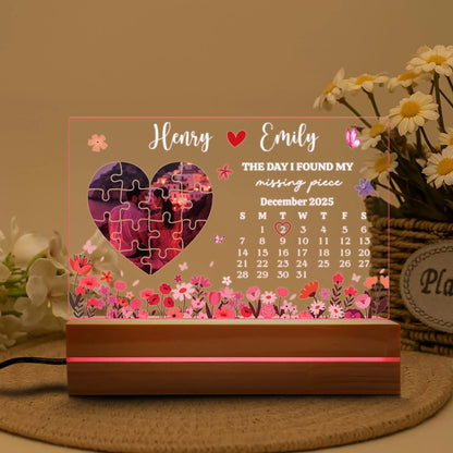 The Day I Found My Missing Piece Personalized Photo Lightbox