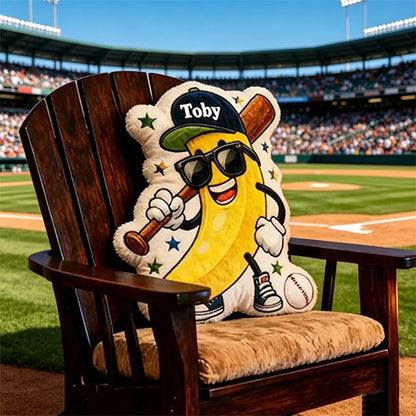 Custom Name Banana Baseball Pillow – A Fun and Unique Gift