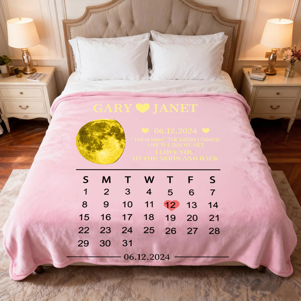 Test 2 BG Personalized Valentine's Day Heart Puzzle Blanket - Custom Photo & Text Gift