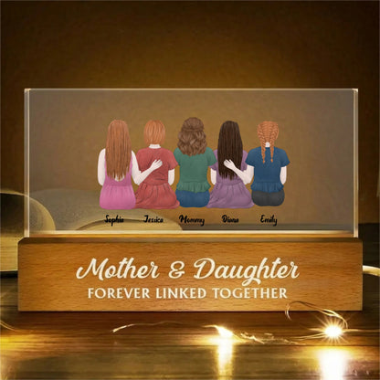 Personalized Mother & Daughter Forever Night Light With Names Gift for Mom