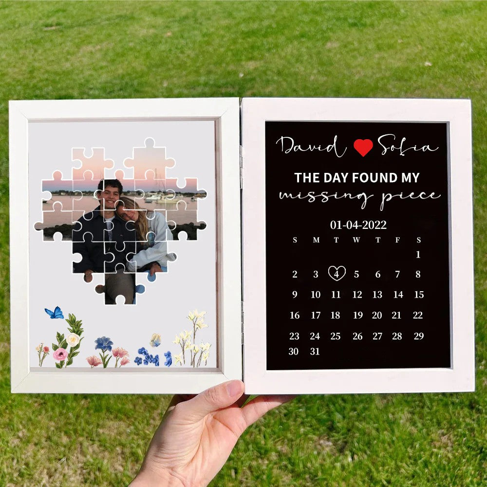Personalized The Day I Found My Missing Piece Puzzle Photo Frame
