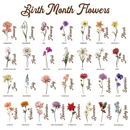 Custom Wooden Grandma's Garden Love Grows Here Birth Flower Night Light Keepsake Gifts For Mom Grandma Christmas Gift Ideas