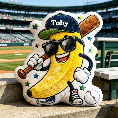 Custom Name Banana Baseball Pillow – A Fun and Unique Gift