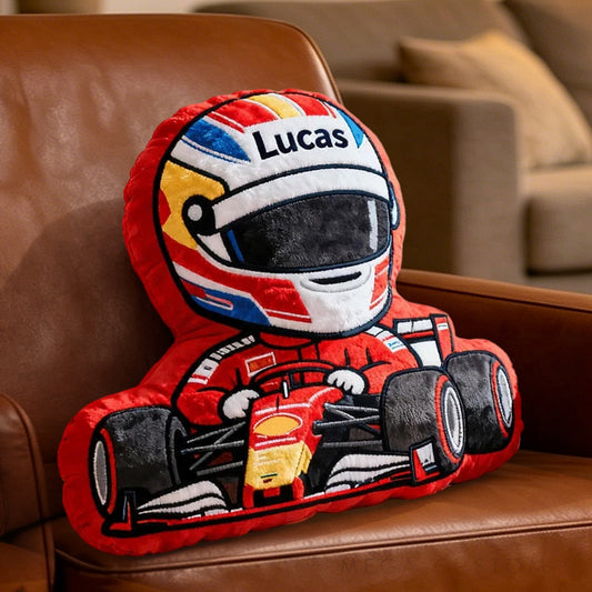 Custom Name Racing Pillow Personalized Home Decor Gift for Racing Fans