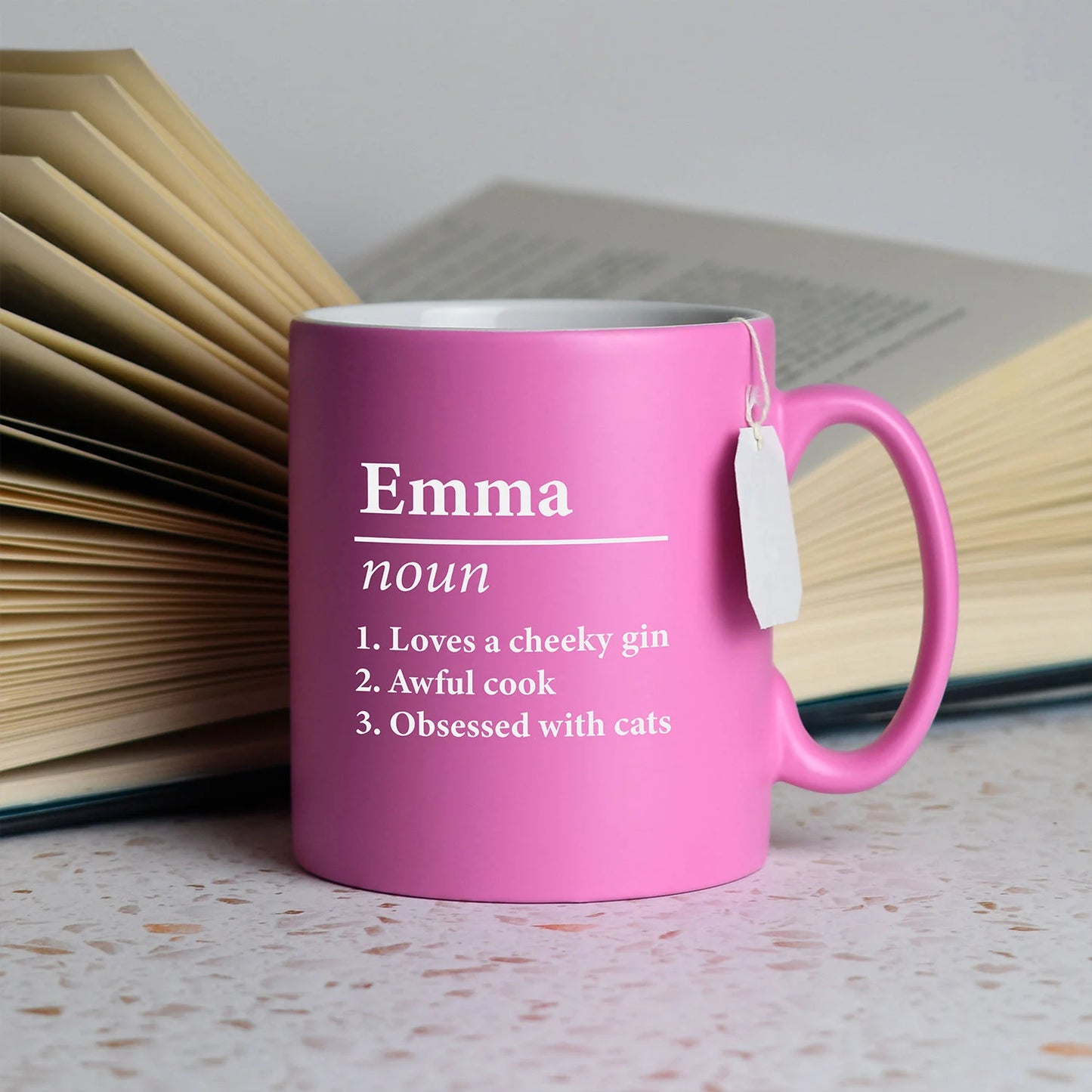 Personalised Name Definition Satin Mug  for Couples Mom Dad