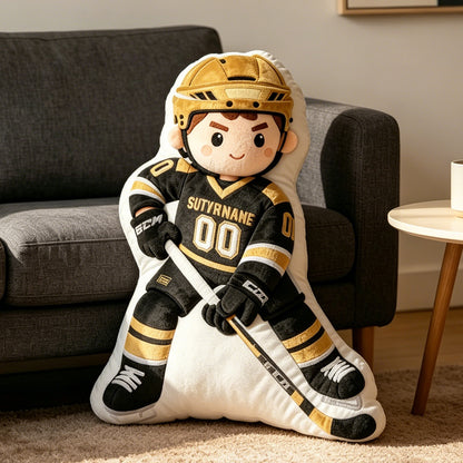 Personalized Ice Hockey Cushion with Custom Details – Perfect for Kids, Players, and Fans