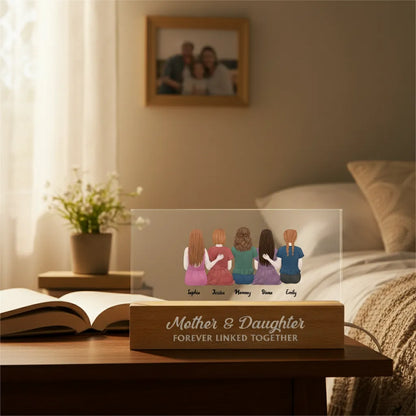 Personalized Mother & Daughter Forever Night Light With Names Gift for Mom